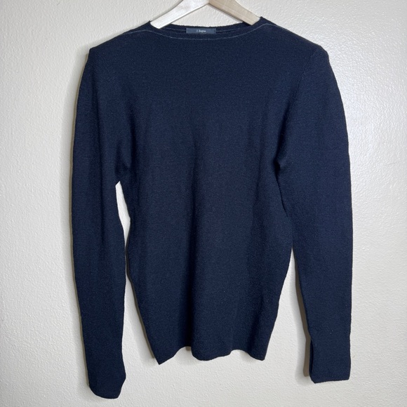 Z Zegna Sweater Men's Medium Black Crewneck Wool Blend Knitted Pullover Italy